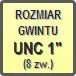 Piktogram - Rozmiar gwintu: UNC 1" (8zw.)